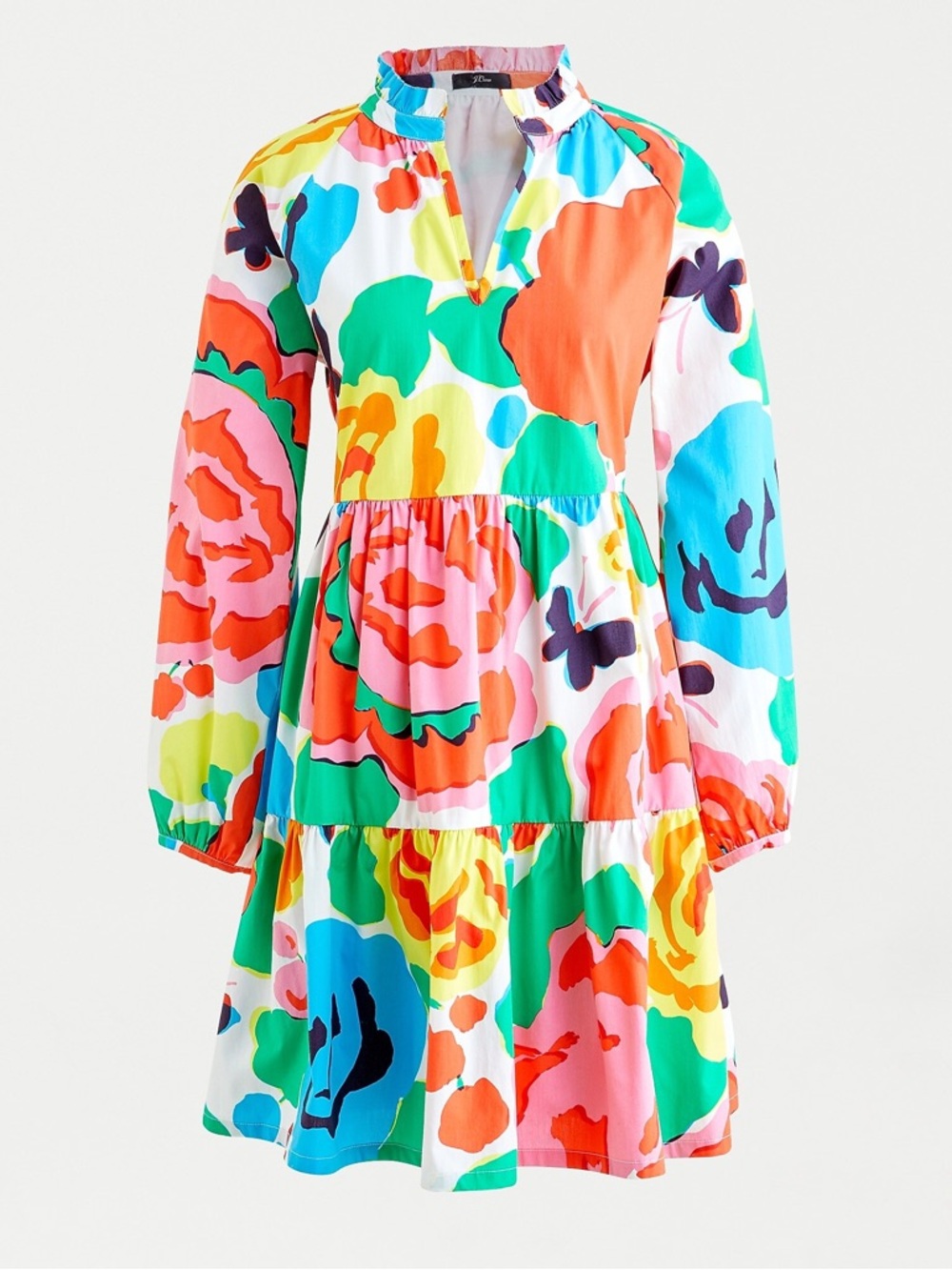 J. Crew Tiered Popover in Ratti Floral Print. Size Large. Like New. - Picture 3 of 4